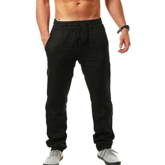 Herren Leinenhose Sommer Atmungsaktiv Elegantes Design