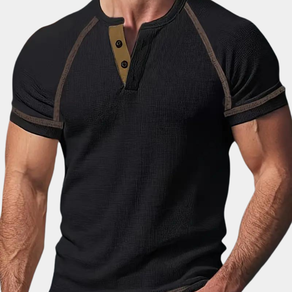 Herren Sommer Atmungsaktives Baumwoll T-Shirt Kurzarm
