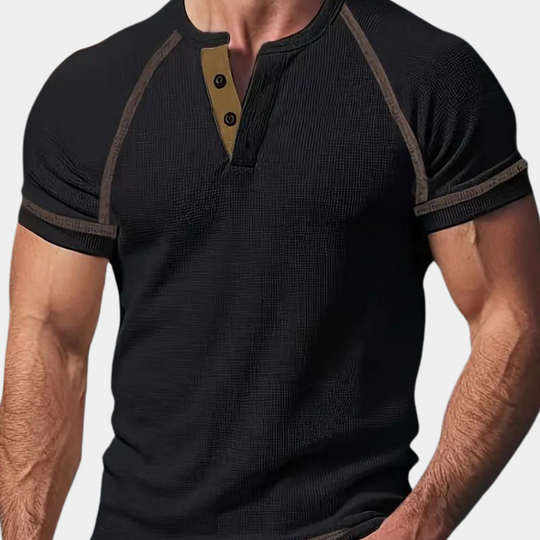 Herren Sommer Atmungsaktives Baumwoll T-Shirt Kurzarm