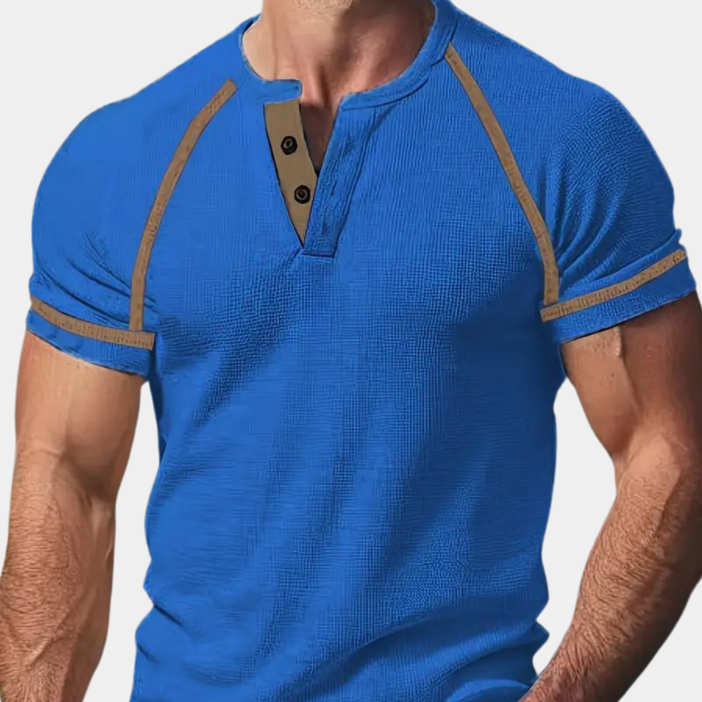 Herren Sommer Atmungsaktives Baumwoll T-Shirt Kurzarm