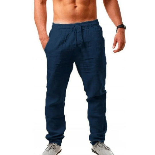 Herren Sommer Leinenhosen Atmungsaktiv Relaxed Fit