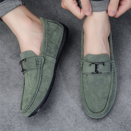 Herren Loafer Kunstsuede mit Runder Nase für Männer