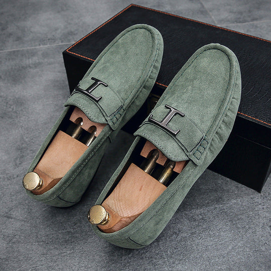 Herren Loafer Kunstsuede mit Runder Nase für Männer