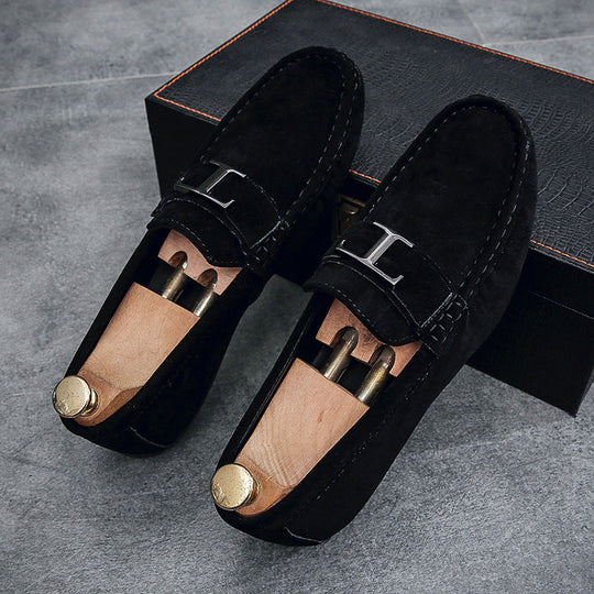 Herren Loafer Kunstsuede mit Runder Nase für Männer