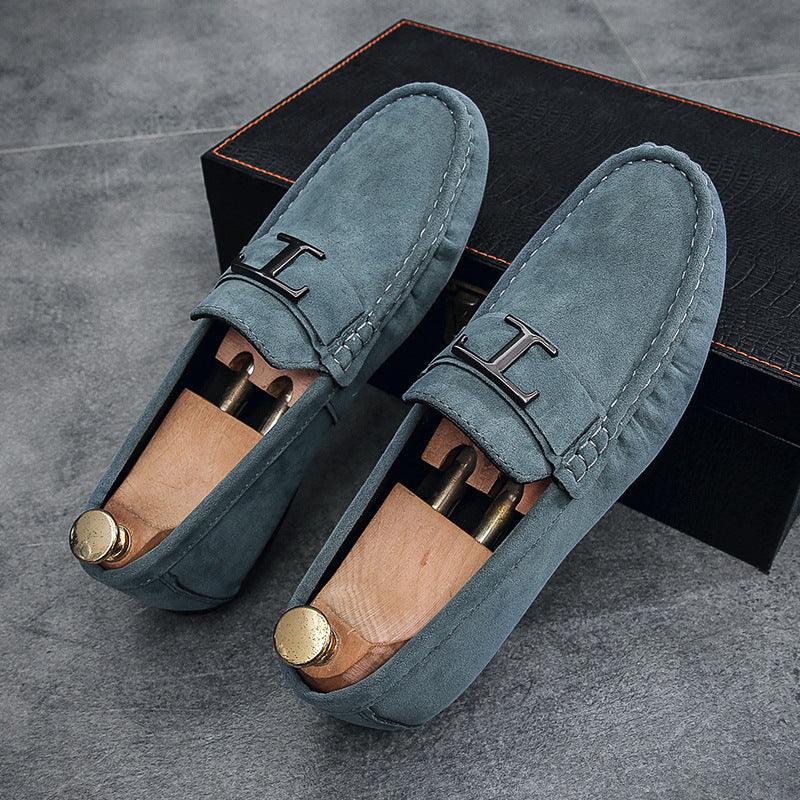 Herren Loafer Kunstsuede mit Runder Nase für Männer