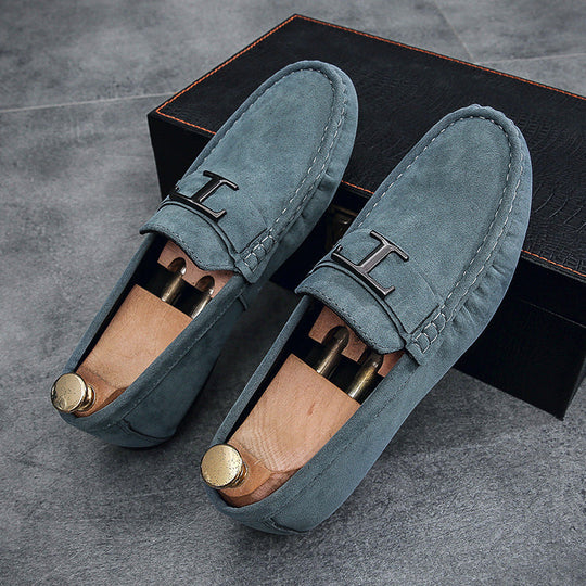 Herren Loafer Kunstsuede mit Runder Nase für Männer