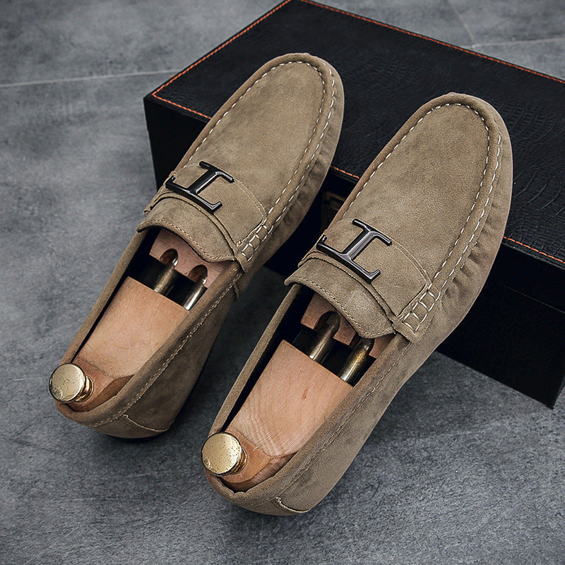 Herren Loafer Kunstsuede mit Runder Nase für Männer