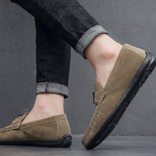 Herren Loafer Kunstsuede mit Runder Nase für Männer