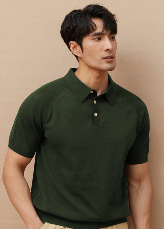 Polo Shirt mit Knöpfen aus atmungsaktivem Material für Herren