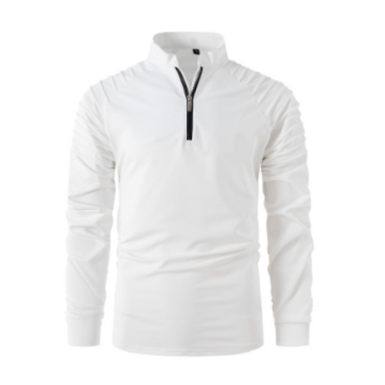 Herren Poloshirt Baumwollemix mit Viertel Reißverschluss