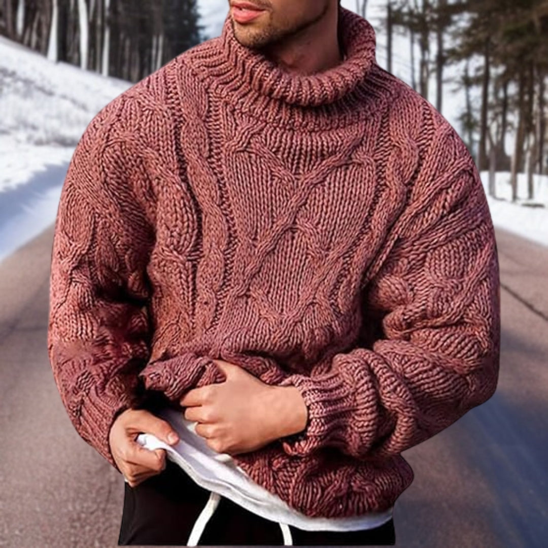 Herren Strickpullover Wolle mit Rollkragen für Männer