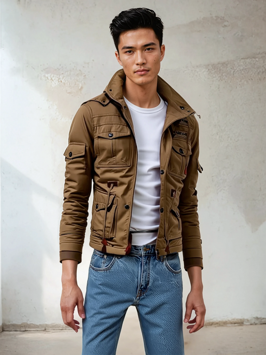 Herren Winterjacke mit Weicher Fütterung für Männer