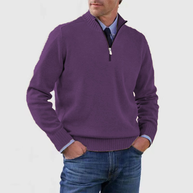 Herrenpullover mit halbem Reißverschluss für Männer