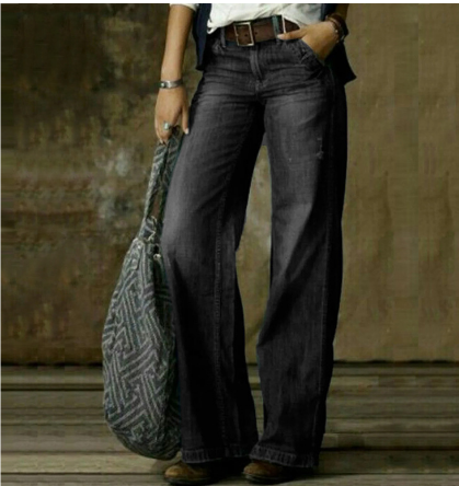 Hohe Taille Denim Jeans für Damen