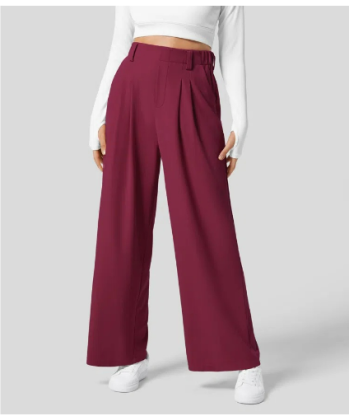 Hohe Taille Stoffhose mit Geradem Bein für Damen