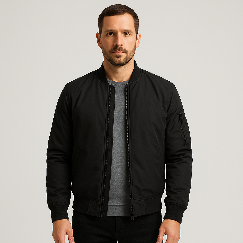 Klassische Bomberjacke für Herren mit Modernem Schnitt