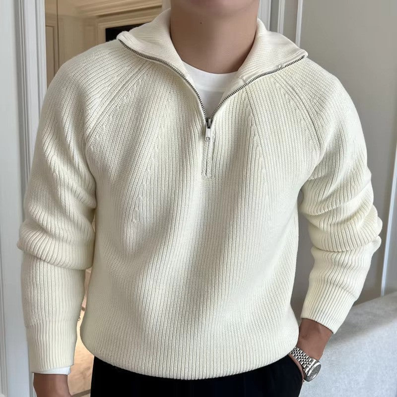 Langarm Pullover mit Viertelzip für Herren