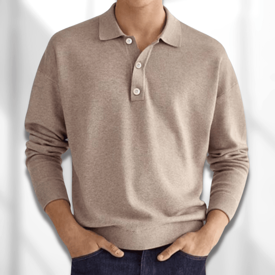 Langärmliges Poloshirt für Herren