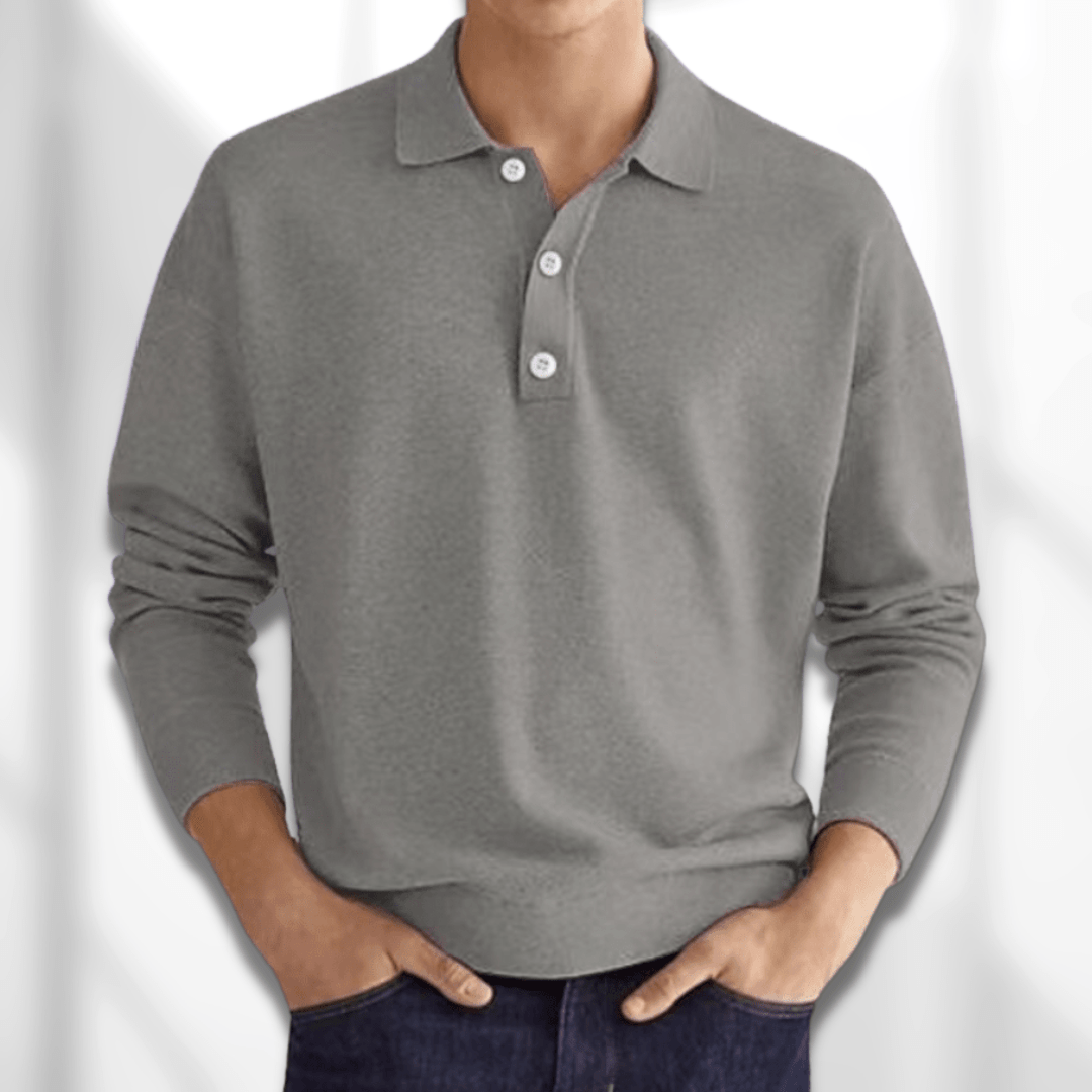 Langärmliges Poloshirt für Herren