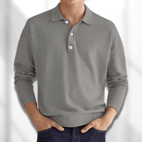 Langärmliges Poloshirt für Herren
