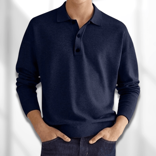 Langärmliges Poloshirt für Herren