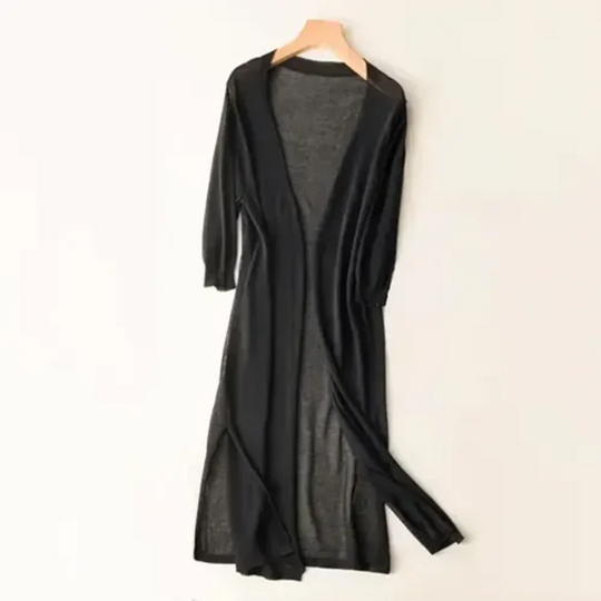 Lange Strickjacke für Damen mit modernem Design
