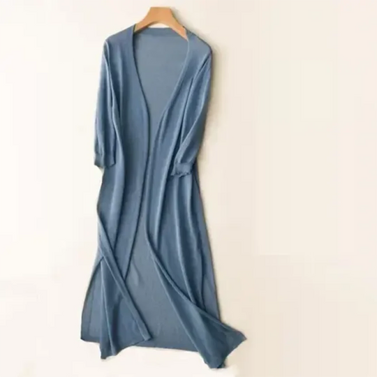 Lange Strickjacke für Damen mit modernem Design