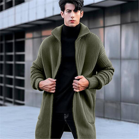 Lange Strickjacke für Herren im modernen Stil