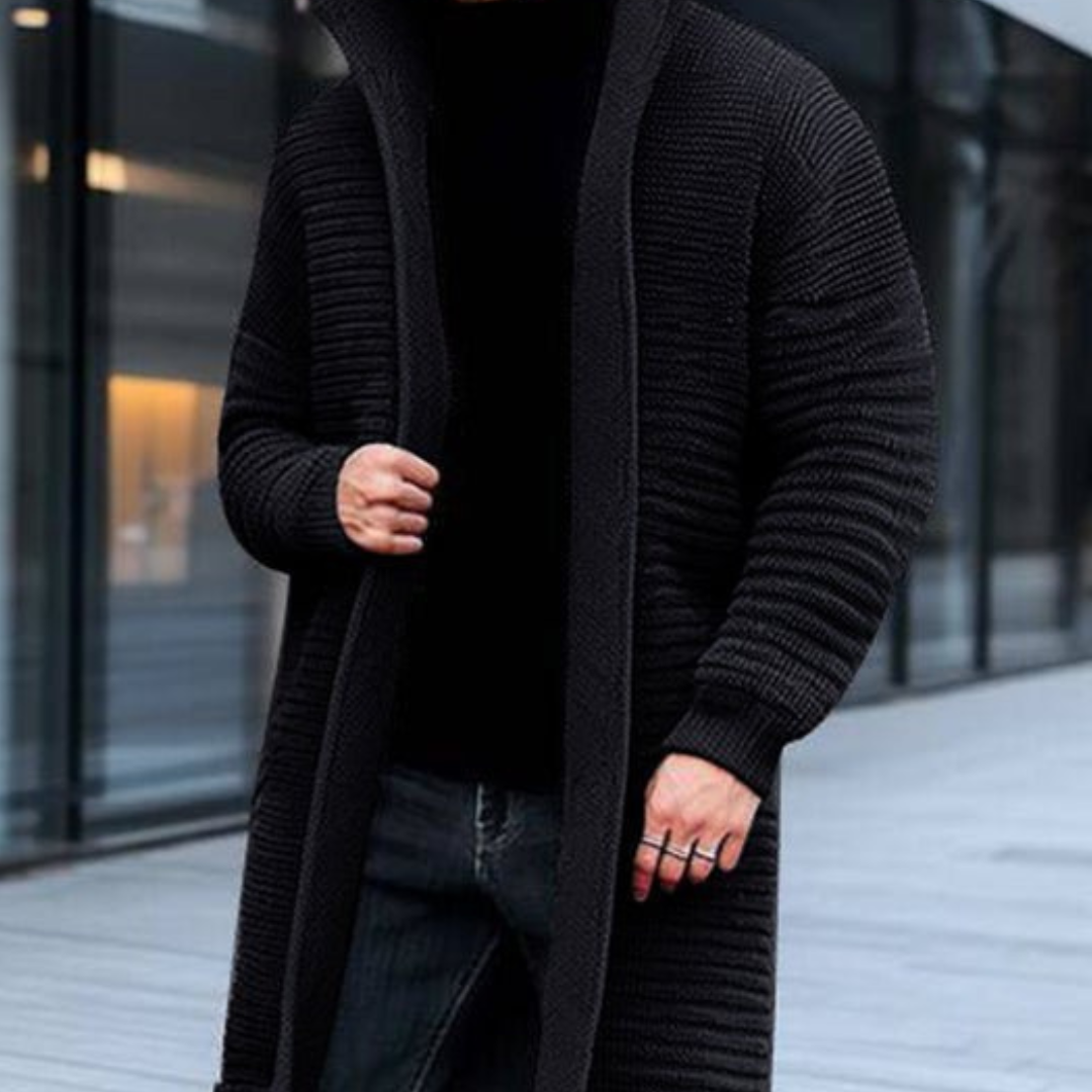 Lange Strickjacke für Herren im modernen Stil