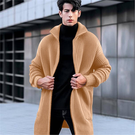 Lange Strickjacke für Herren im modernen Stil