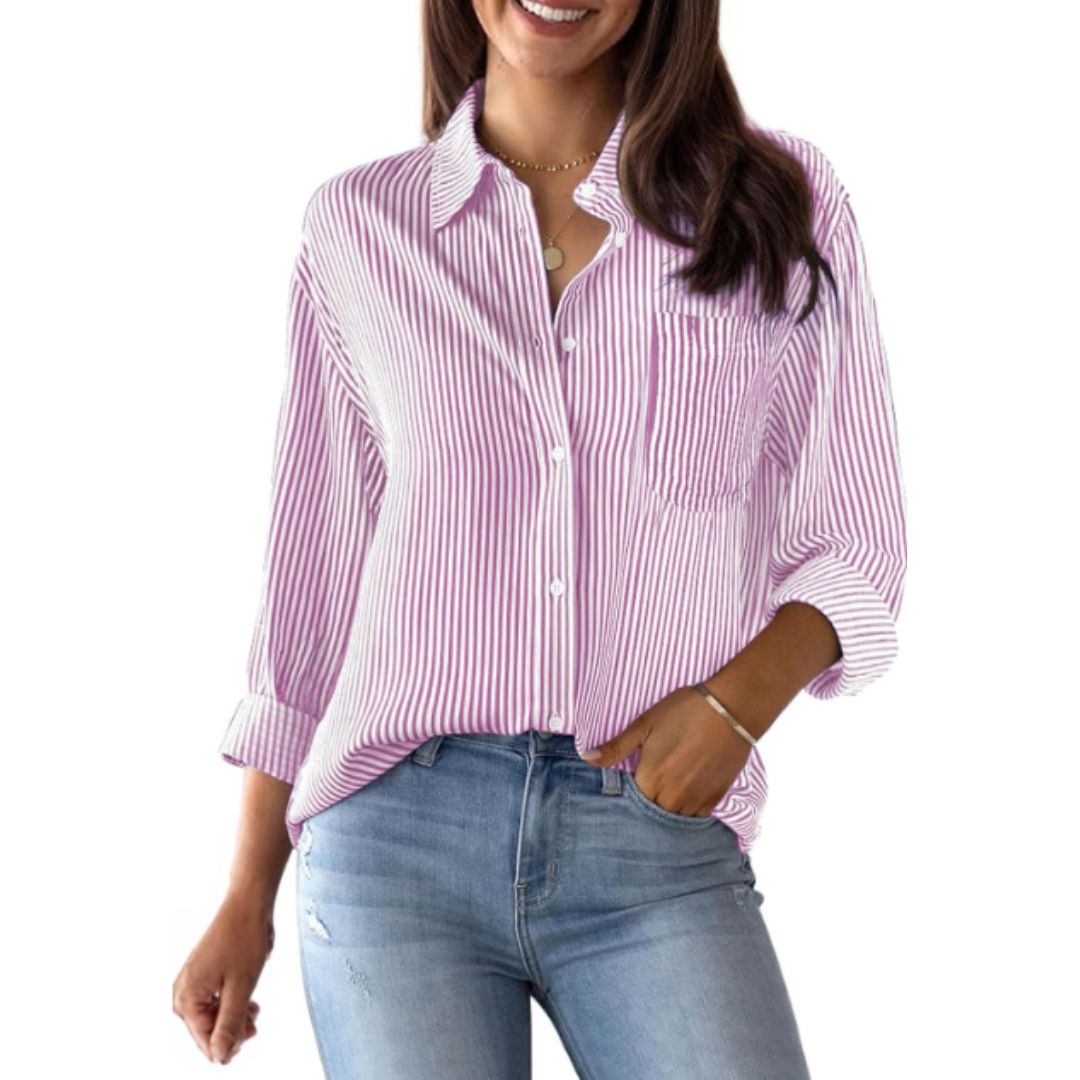 Lässige gestreifte Bluse für Damen