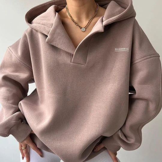 Lässiger Kapuzenpullover für Damen im modernen Stil