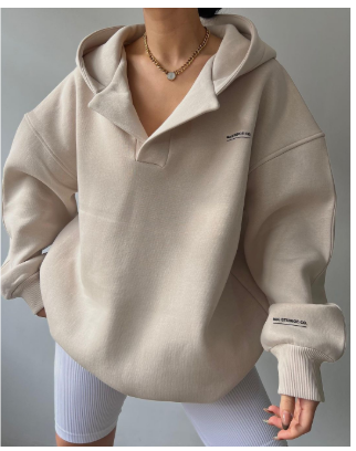 Lässiger Kapuzenpullover für Damen im modernen Stil