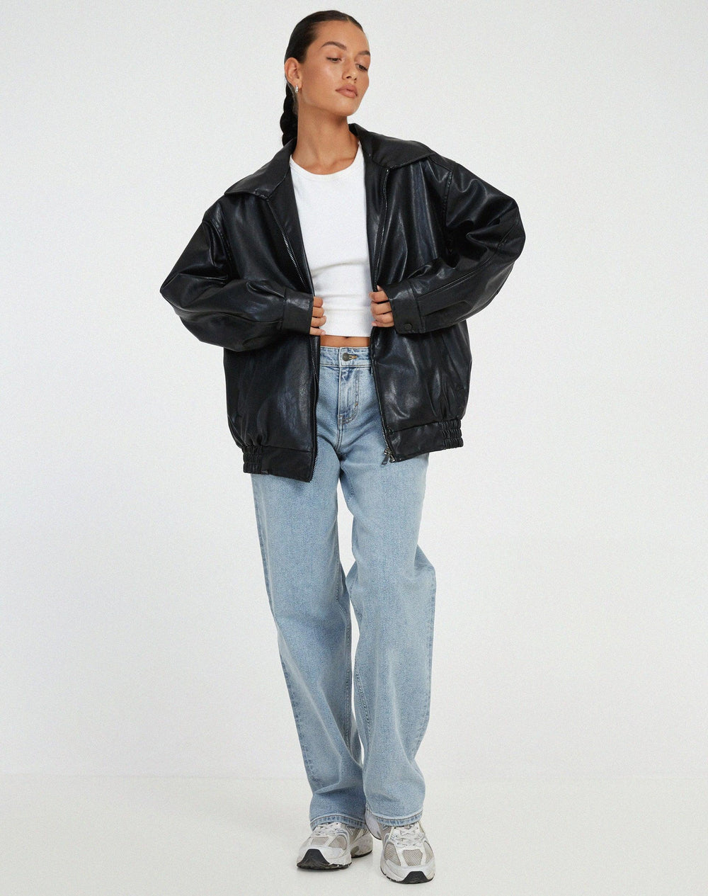 Lederjacke mit modernem Schnitt für Damen