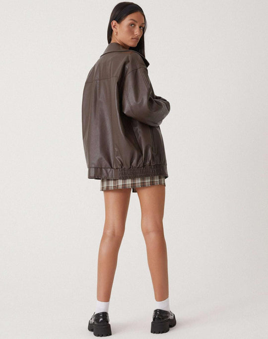 Lederjacke mit modernem Schnitt für Damen
