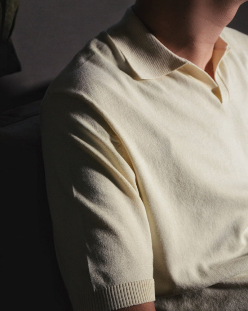 Leichte Herren Polo aus Seide für den Sommer