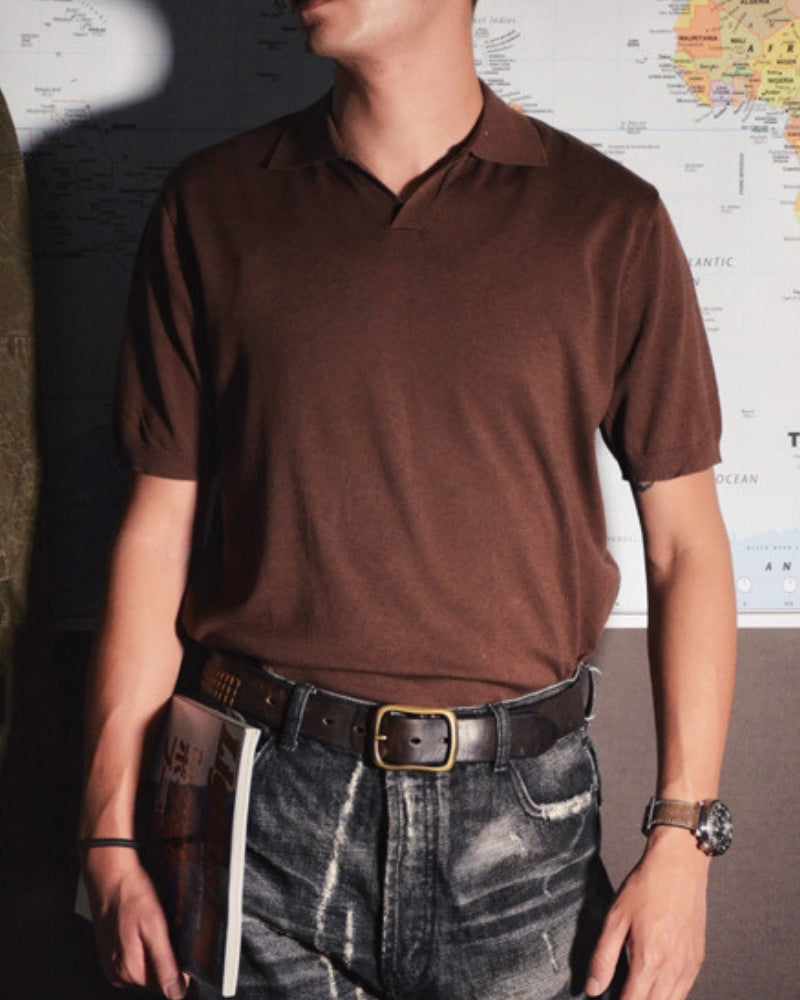 Leichte Herren Polo aus Seide für den Sommer