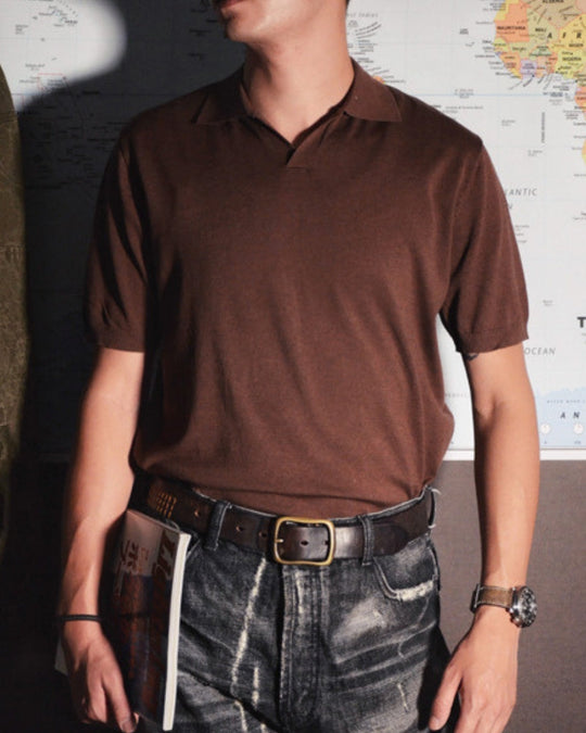 Leichte Herren Polo aus Seide für den Sommer