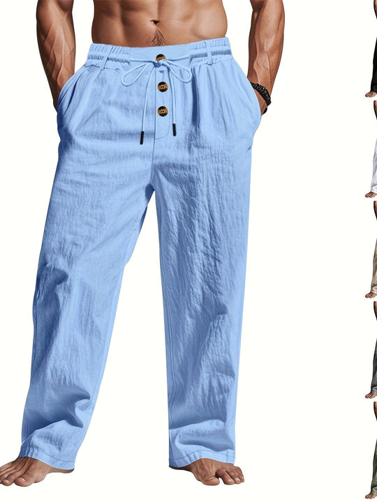 Leichte Leinenhose mit Kordelzug für Herren