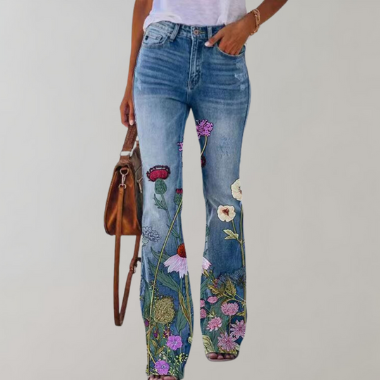 Leichte Sommer Jeans mit Print für Damen