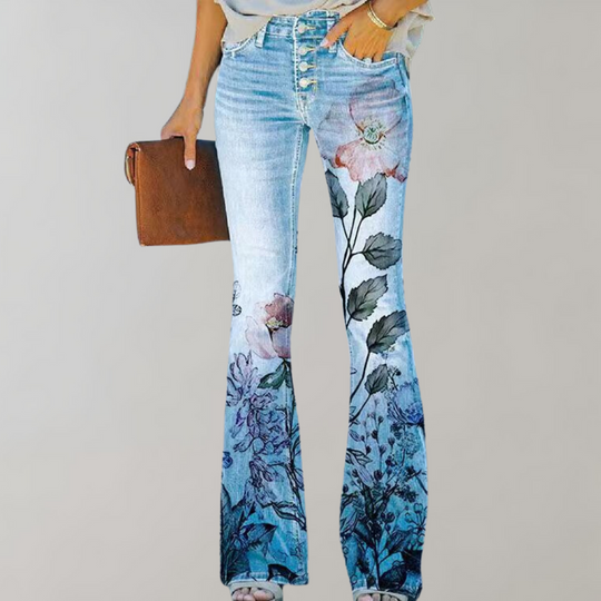 Leichte Sommer Jeans mit Print für Damen
