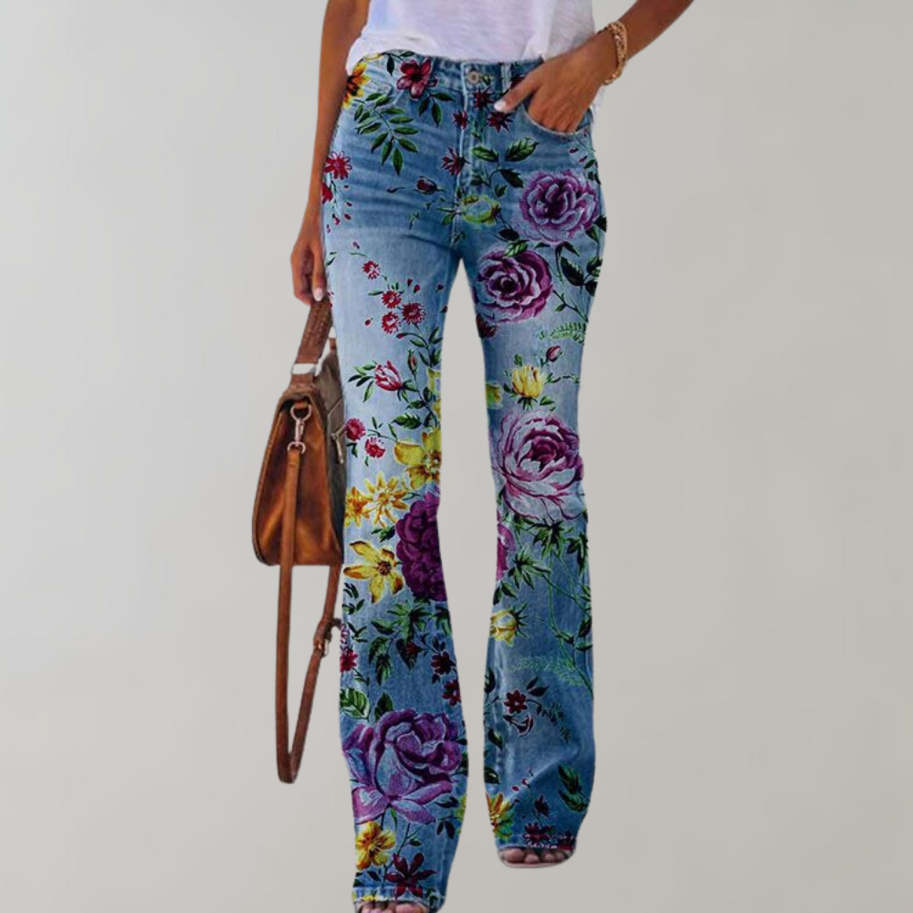Leichte Sommer Jeans mit Print für Damen