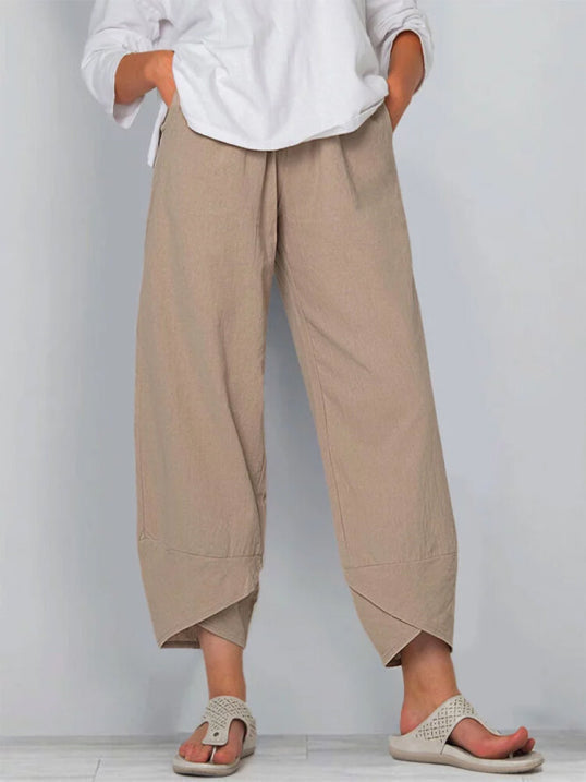Leichte Stoffhose mit Schmeichelhaftem Schnitt für Damen