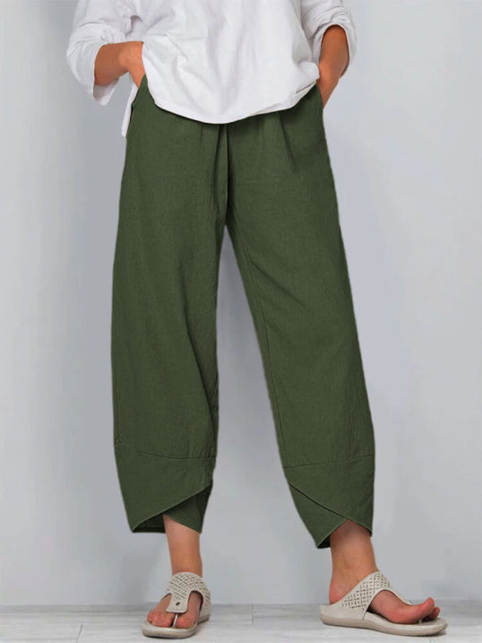 Leichte Stoffhose mit Schmeichelhaftem Schnitt für Damen
