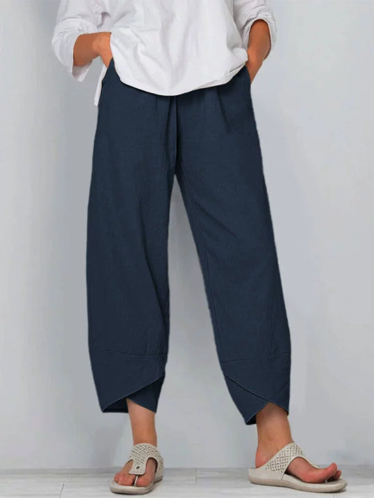 Leichte Stoffhose mit Schmeichelhaftem Schnitt für Damen