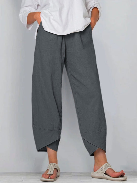 Leichte Stoffhose mit Schmeichelhaftem Schnitt für Damen