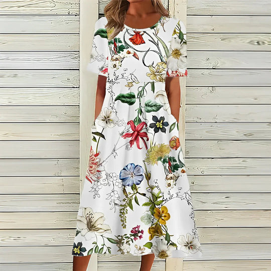Midi-Jurk mit Blumenmuster für Frauen