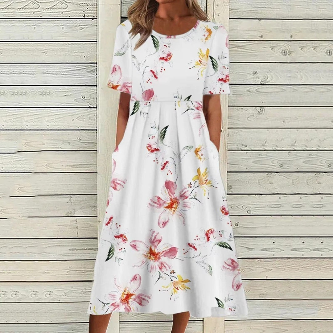 Midi-Jurk mit Blumenmuster für Frauen