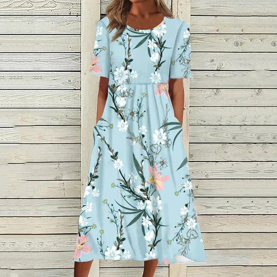 Midi-Jurk mit Blumenmuster für Frauen