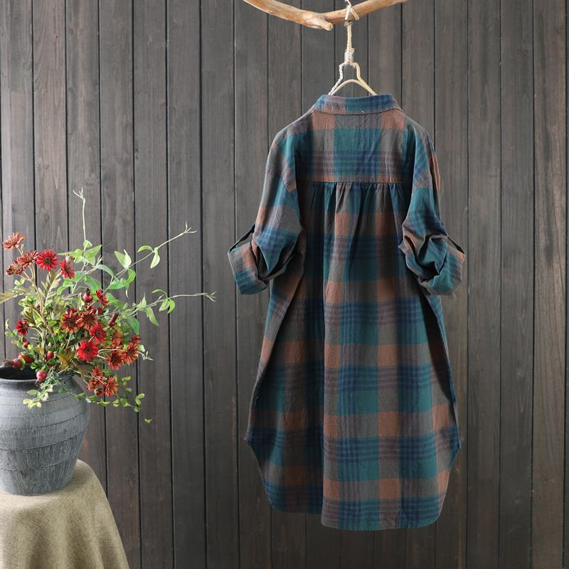Moderne Bluse mit Karomuster für Damen